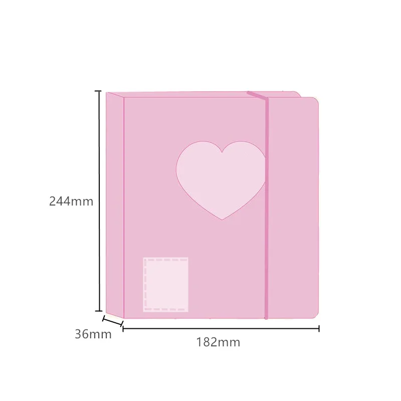 DIY lomo card  binder journal loose leaf photo album A5 Decorative stickers loose-leaf collection Love cover small card storage