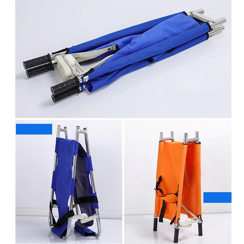 Manufacturers Portable Hospital Foldable Stretcher Medical Rescue Stretcher Double Folding Stretcher