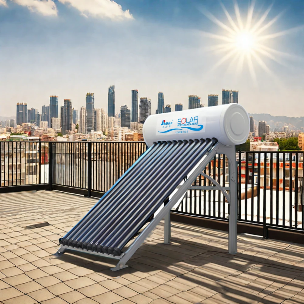 JIADELE High Pressure Solar Water Collector Heating System Low Price Camping Solar Water Heater Solar Keymark Hotel Accessories