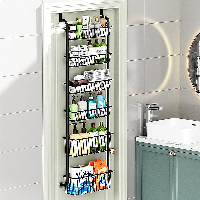 Door Hook Storage Rack With 6 Hooks Storage Rack Bathroom Bedroom Kitchen Over The Door Rack