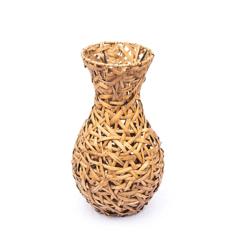 
Decoration Handmade Dried Flowers Wicker Woven Vase 
