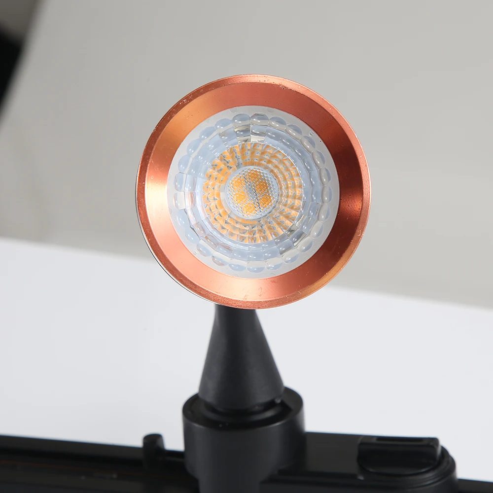 2021 popular design high quality GU10 rail spotlight black commercial track light