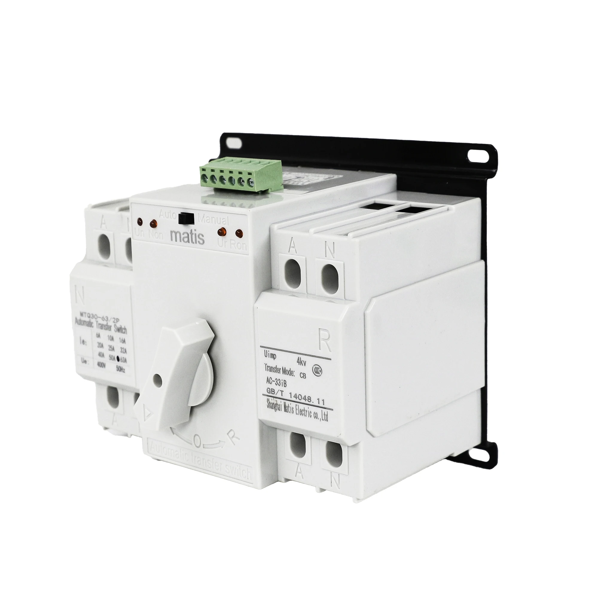 2P Automatic Transfer Switch Dual Power Automatic Transfer Switch, Switch, Energy Saving Easy Installation for Home for School