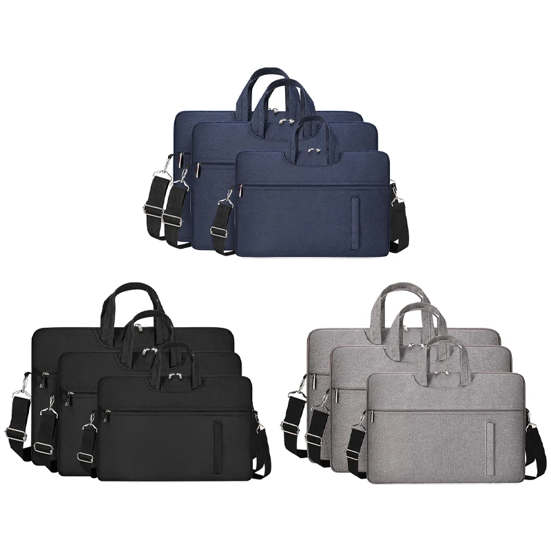 2024 13 14 15.6 Inch one-shoulder laptop bag in solid color wholesale business waterproof bag laptop