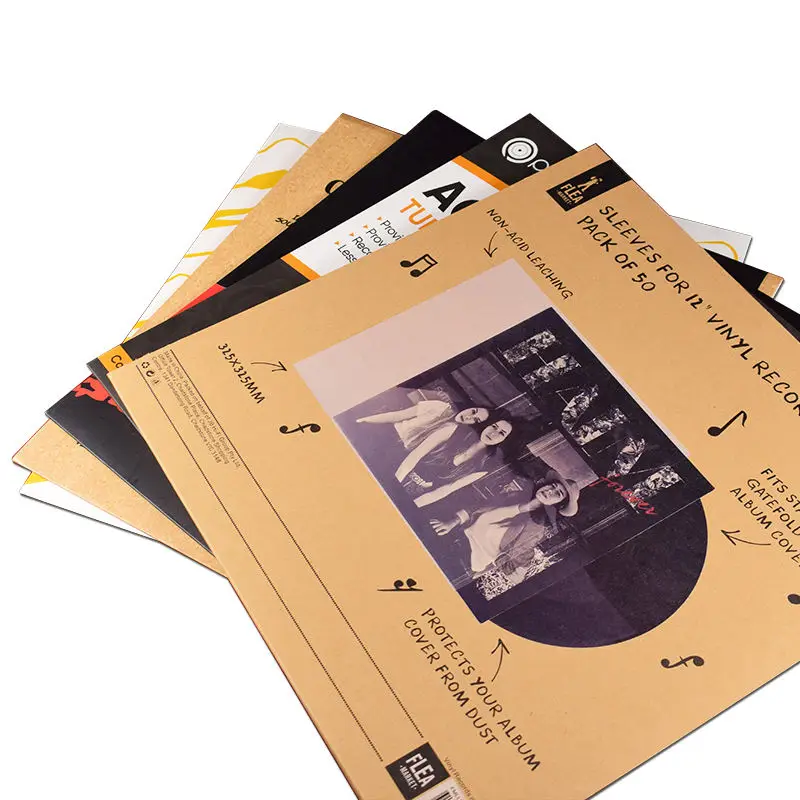 Китай дешевая цена пробковый проигрыватель фонограф конверт упаковка CD альбомы бумажный пакет