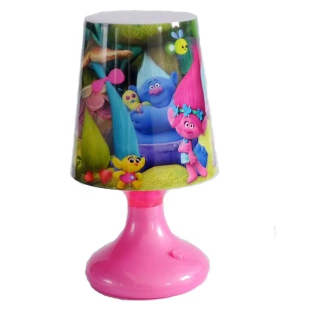 Led touch table lamp color changing cartoon image mini table kids light