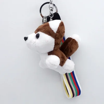 Wholesale Cute Cartoon Animal Husky Decoration for Bag Stuffed Plush Toys Dog Plush Keychain Pendant