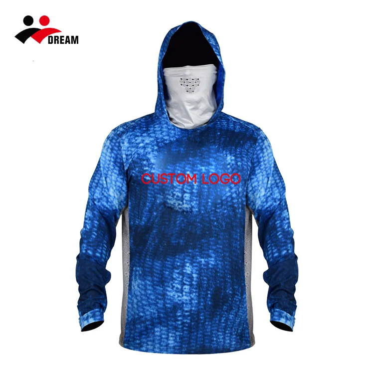 Пользовательская быстросохнущая сублимированная Защита от УФ лучей оптовая продажа Толстовка для рыбалки мужские футболки для рыбалки