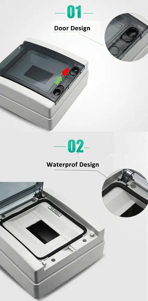 Водонепроницаемый распределительный ящик HA 8way ip65 корпус из АБС и корпус из поликарбоната