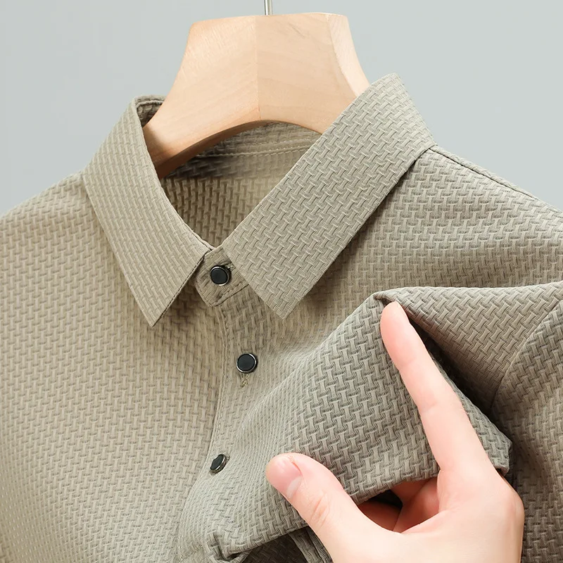 Hot selling breathable ice silk texture polo shirts custom logo polyester polo shirt  men polo