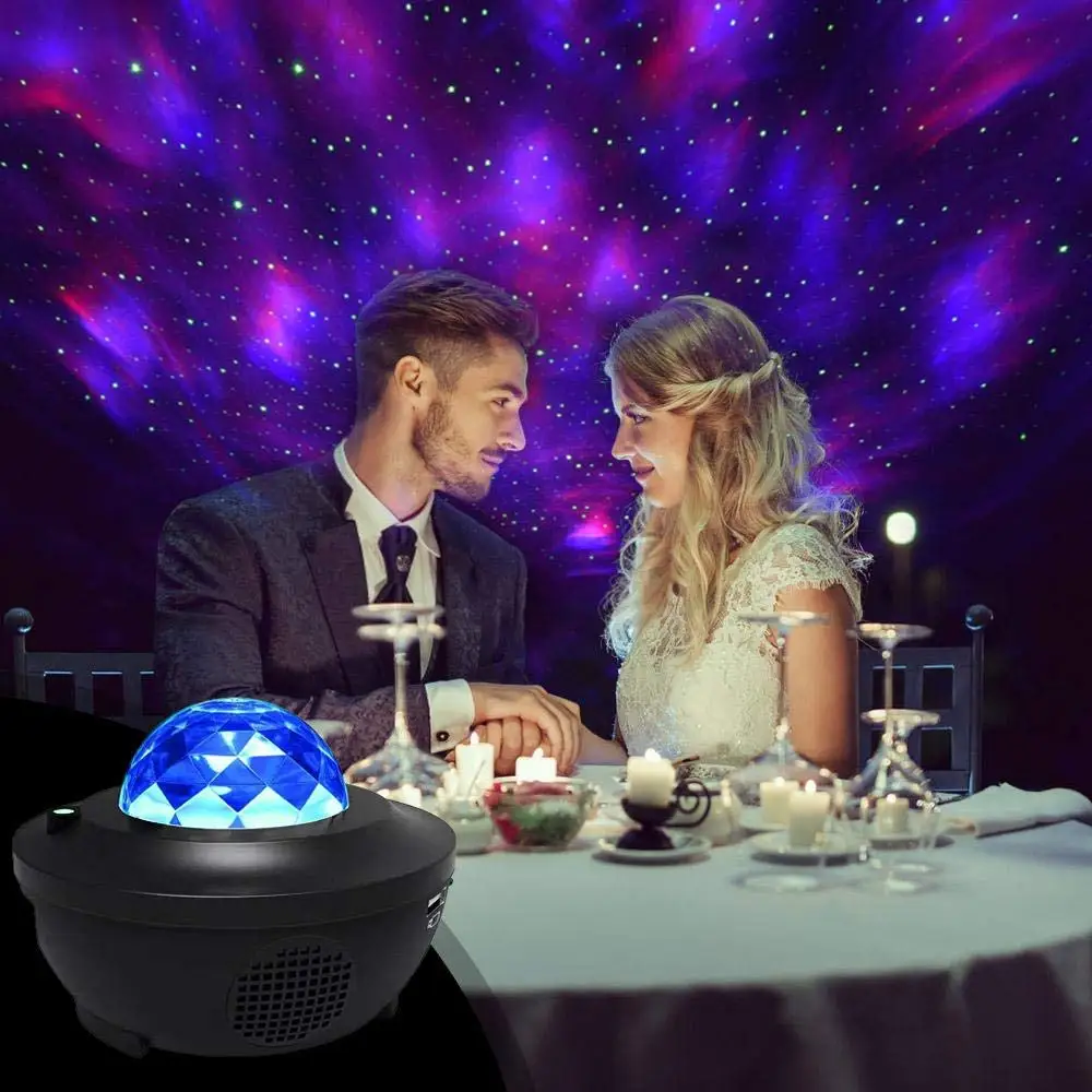 Baby Starry Sky Projector Laser LED Night Light, Remote Control Mini Galaxy USB Sterren Star Lamp with Music for Kid