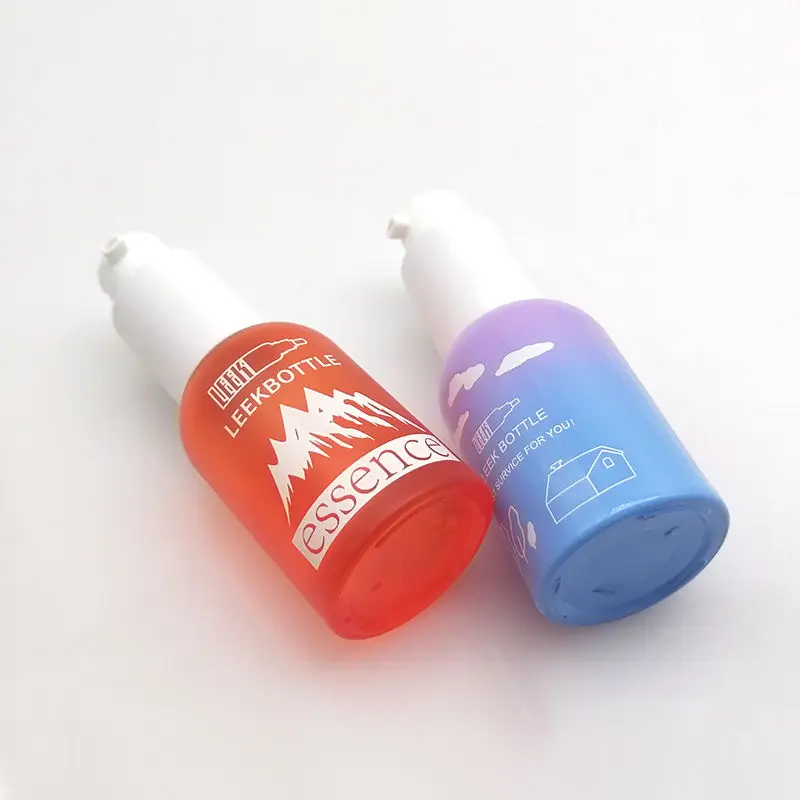 Manufacturer Packaging Glass 15ml Refillable Lotion Bottle Cosmetic Custom Lotion Bottle With Pump For Skin Care