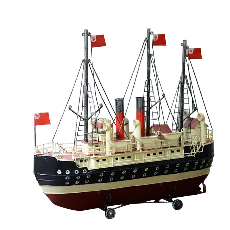 VINTAGE PIRATE MODEL 17th century Spanish fishing boat decorated with a gift