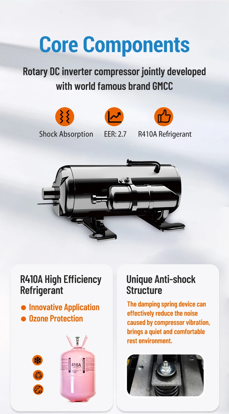 Roof Refrigeration Variable Frequency Skylight Integrated Parking Electric Air Conditioner For 24V Heavy Truck