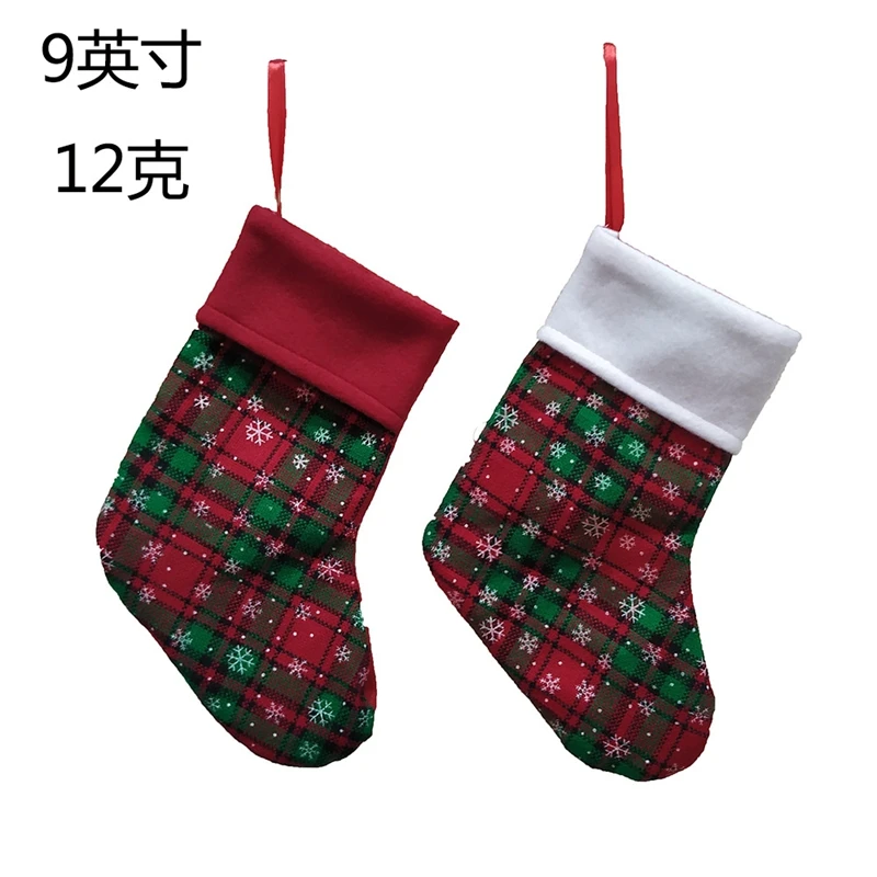 9 inches fireplace Christmas Decoration needlepoint Snowflake Small gift Socks unique christmas stockings