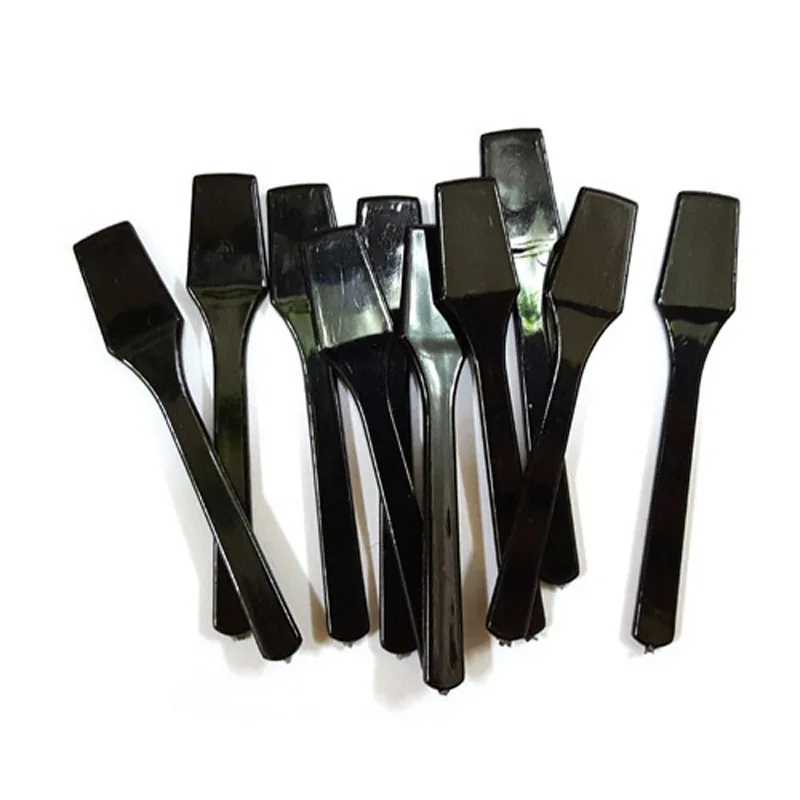 In Stock Wholesale Disposable Mini Plastic Makeup Spade Spatula for Facial Cream