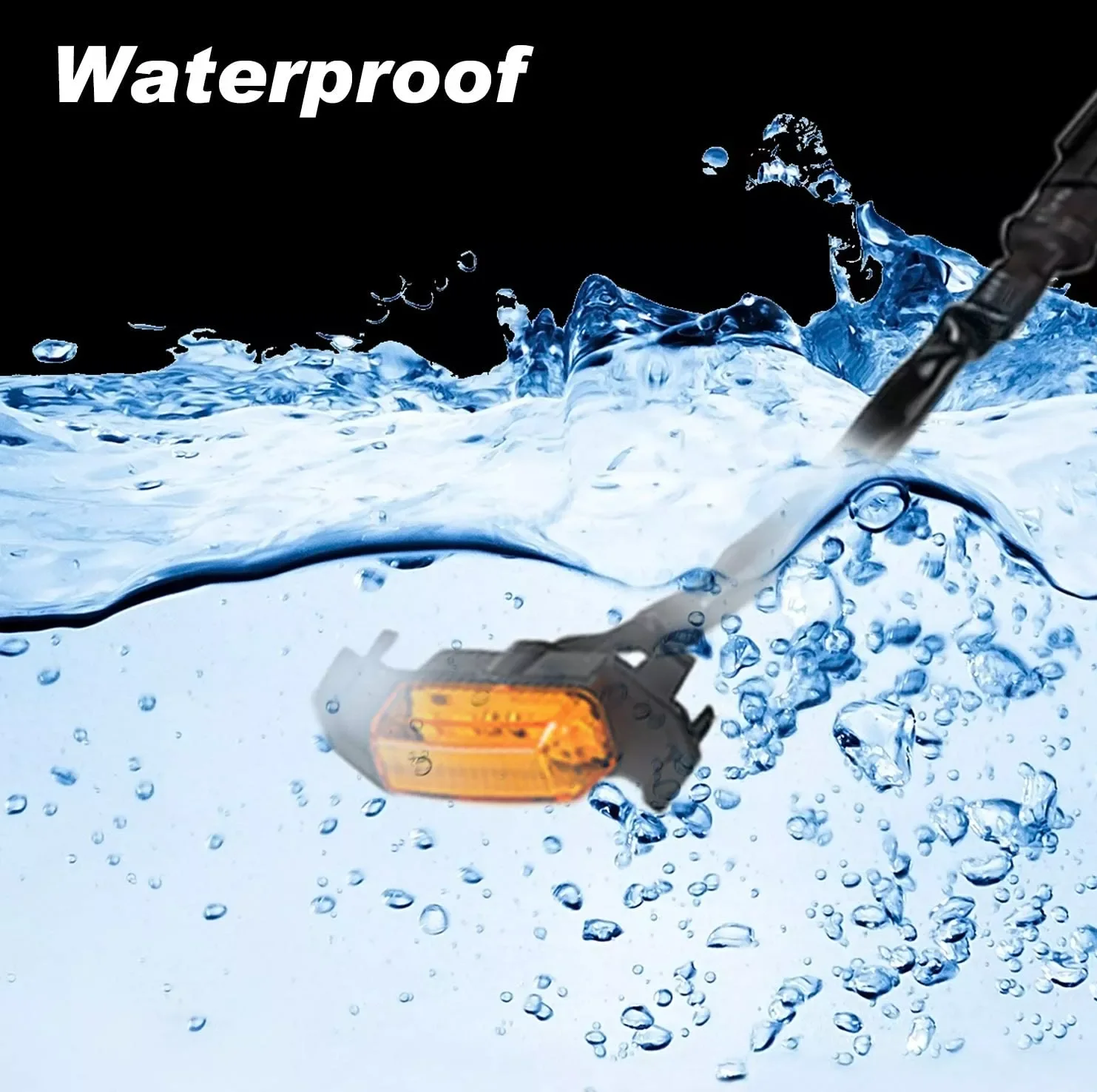 Wholesale LED Front Hood  Grille Marker Signal Light Lamps Amber Flash light for Truck Off road Raptor Car