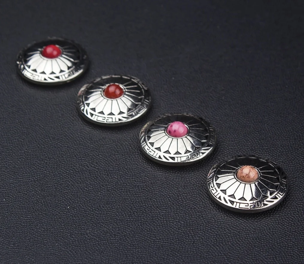 Factory wholesale turquoise conchos with screws for leather