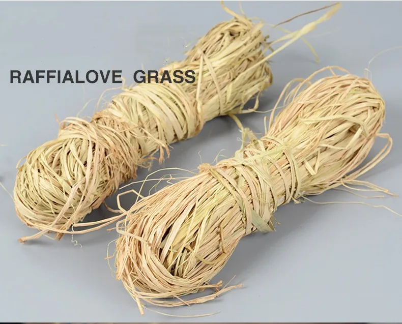 DIY Crafts Natural Raffia Paper Ribbon Raffia Grass wholesale natural raffia fabric rope