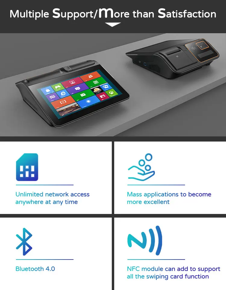 FYJ-F1 11 6 'Epos система NFC Card Reader Pos Ресторан кассовый аппарат Windows/Android планшет с принтером сканера штрих-кодов