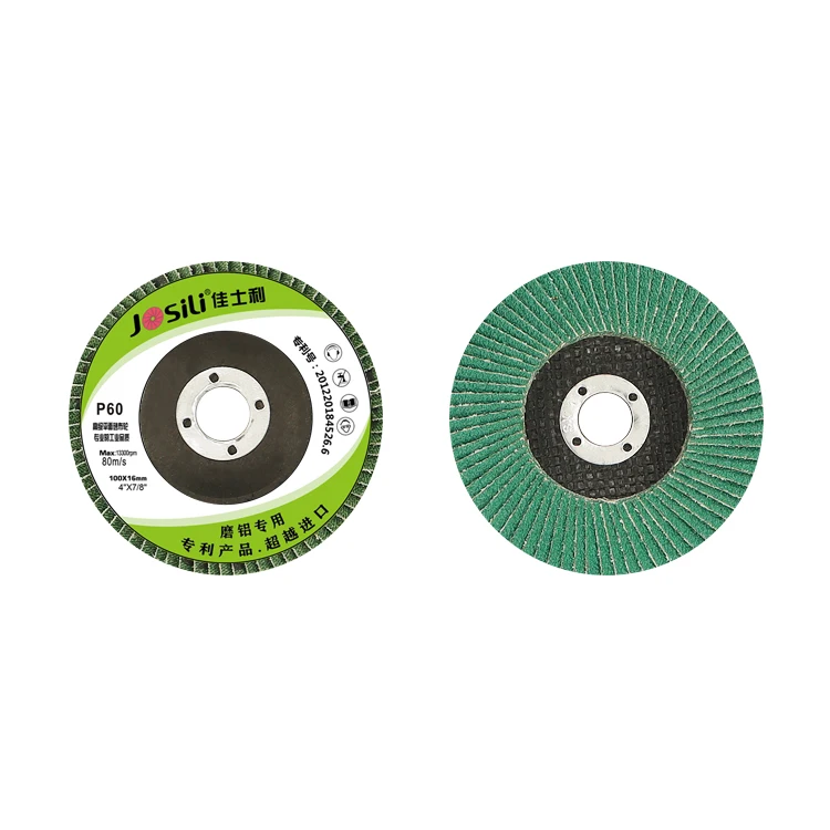 China manufacturer 100X16MM Flap Disc calcine material disco 4inch abrasive flap wheel