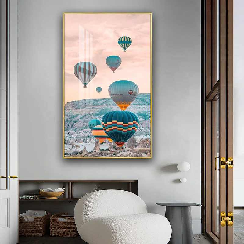 Modern Architectural Landscape Painting Custom Acrylic UV Scenery Wall Art Crystal Porcelain Painting