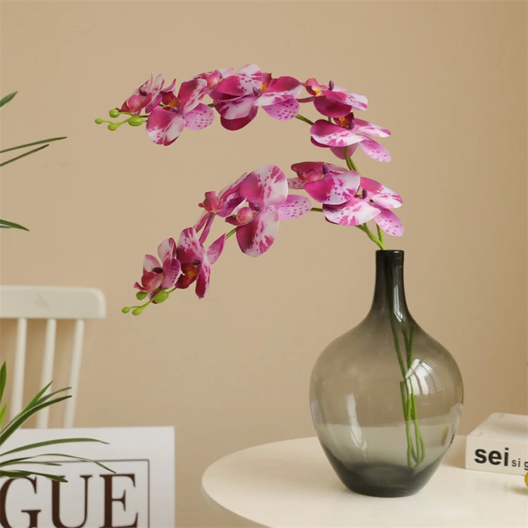 Wholesale Silk Flowers Orchid Artificial White Pink Orchid Flower for Wedding Table Vase Decor Silk Bulk Orchid for Home Decor