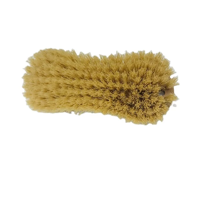 Heavy Duty Peanut Shaped Hand-Held Stiff Bristle Scrub Brush with Wood Body