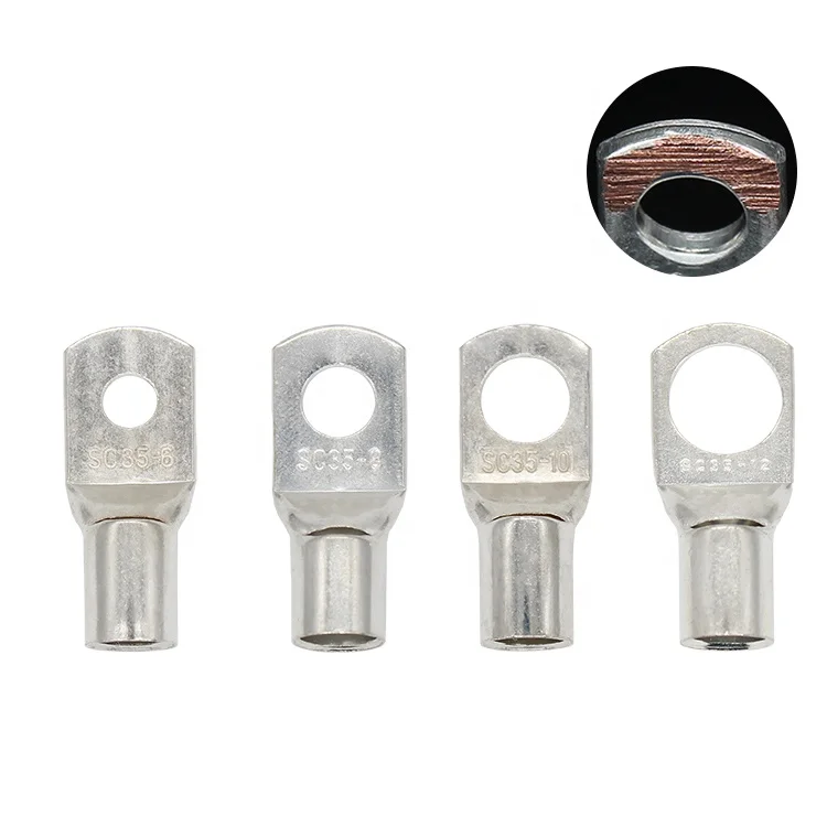 Серия SC одноотверстие Φ металлические разъемы электрические медные кабельные наконечники трубчатый терминал