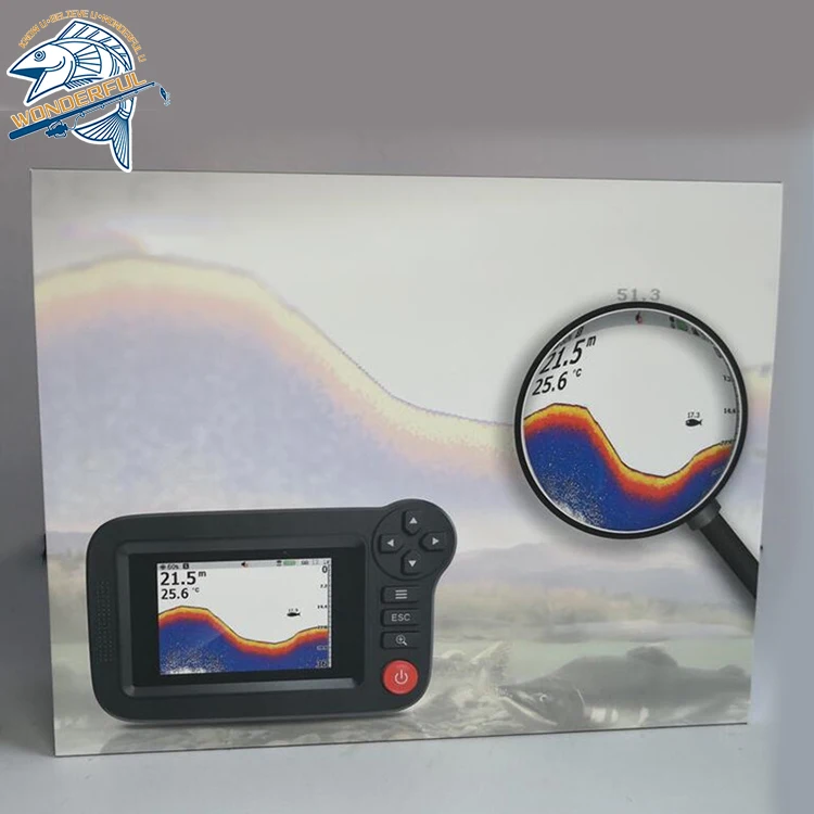Factory portable 3.5in color screen professional underwater deeper fish finder boat fishing