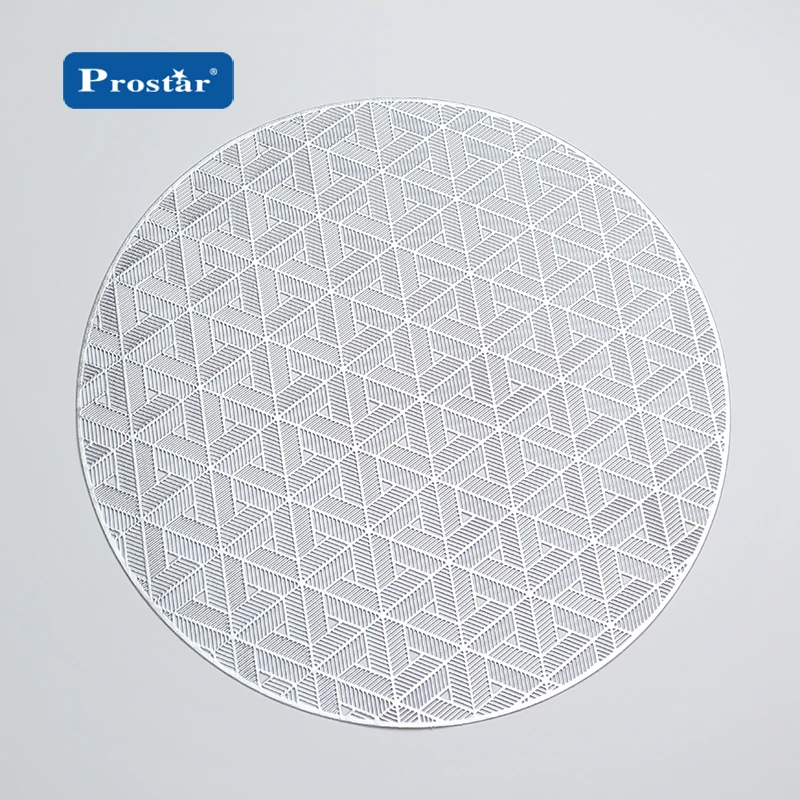New pvc pressed vinyl metallic placemats table mat for wedding