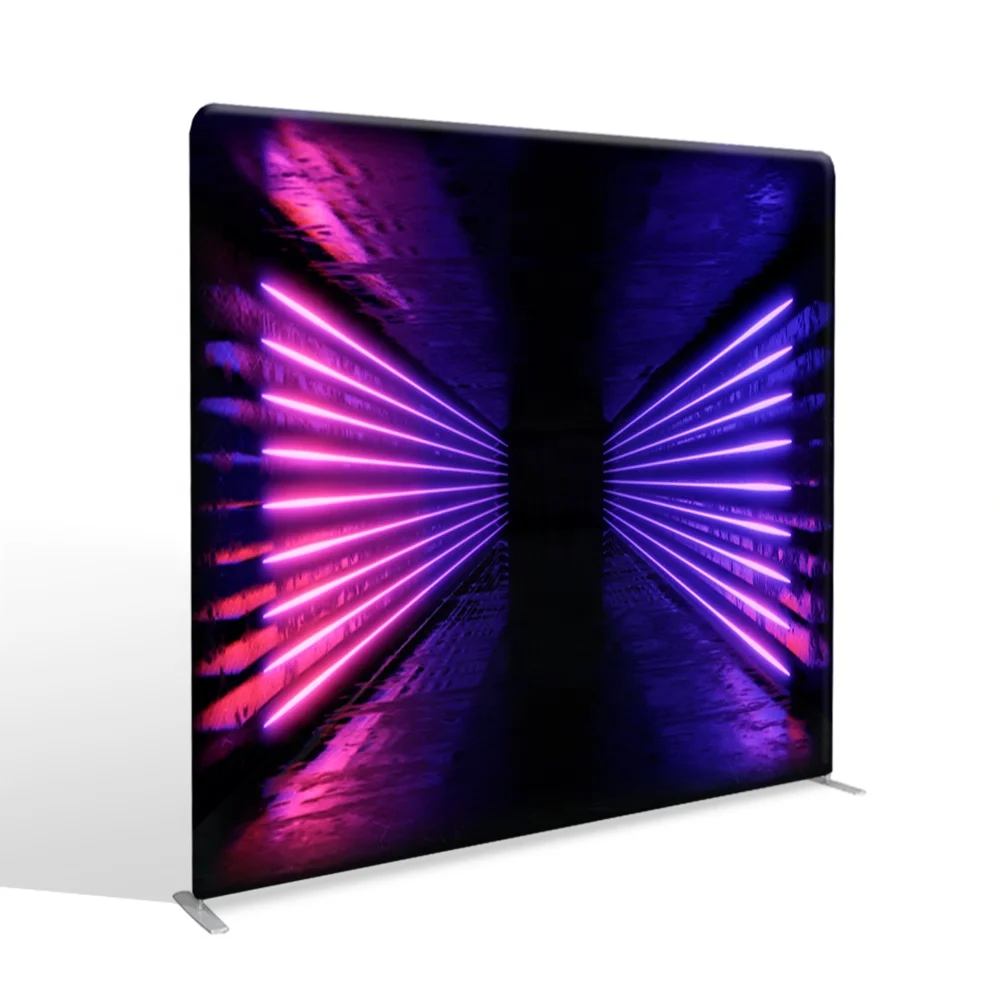 Wholesale 8ft 10ft Economical Tension Fabric Display Advertising Banner Stand for Tradeshow