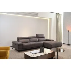 Wholesale factory directly modern simple fabric luxury furniture L shape electric function grey and tan living room