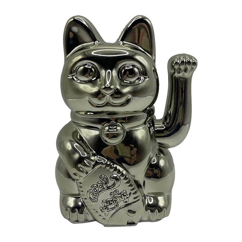 German hot style wave fortune cat can be customized color size plastic feng shui cat