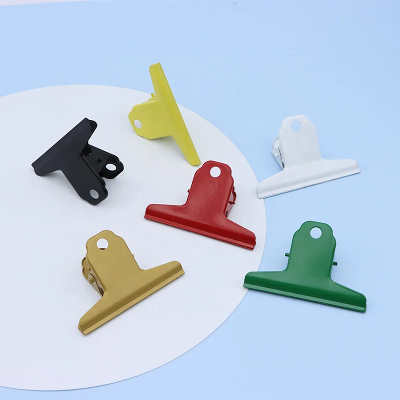 Custom different colors 75mm metal jumbo giant bulldog clip