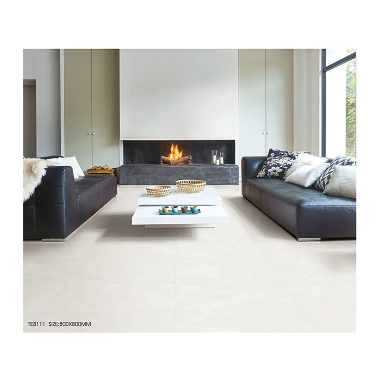 800x800 Villa Glazed Cream Beige Marble Low Water Absportion Floor Porcelain Rustic Tile