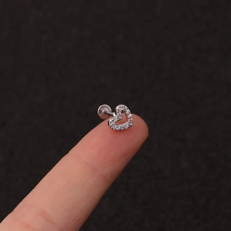 Trendy 316L stainless steel post 18k gold plated screw flat back stud earrings jewelry women