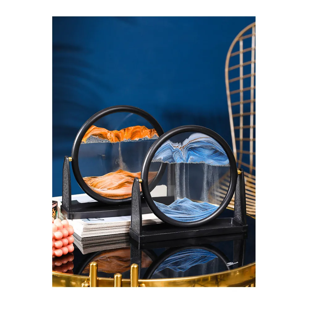 Картина с движущимся песком, 3d-песочные часы 25 см, накидка для глубоководного песка, картина с сыпучим песком для домашнего декора