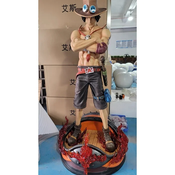 Custom Anime Figure Resin Sculpture One Piece Figure Ace Statue