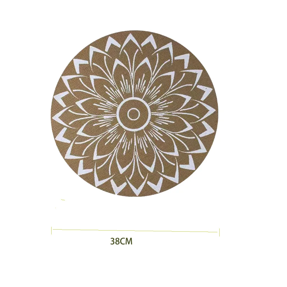 Custom Soft Anti Slip Placemat  Heated Resistant Faux Leather Place Mat Dining Table Mats For Kitchen