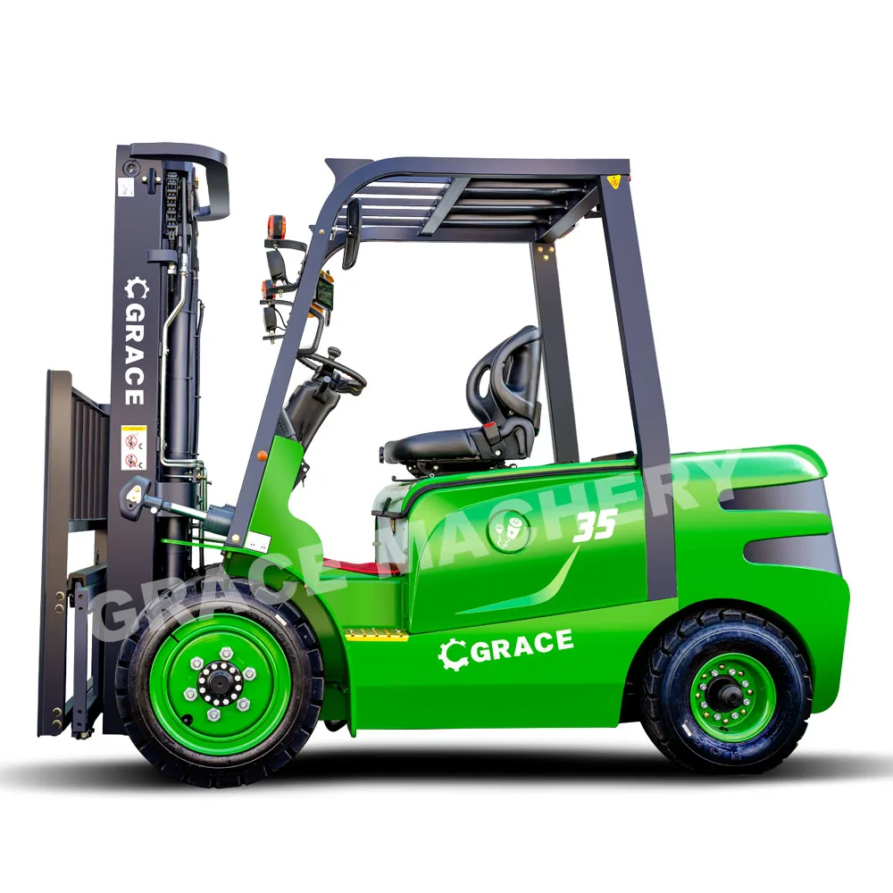 Container mast fork lift electric lithium ion powered forklift 2ton 2.5 3 ton small forklift for easy loading