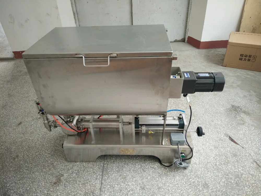 U type tomato Cream Honey Chocolate Sauce paste filling machine with mixer