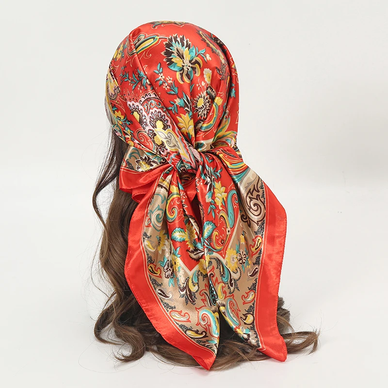 Wholesale Womens quot; Satin Square Silk Like Hair Scarves And Wraps Headscarf For Sleeping