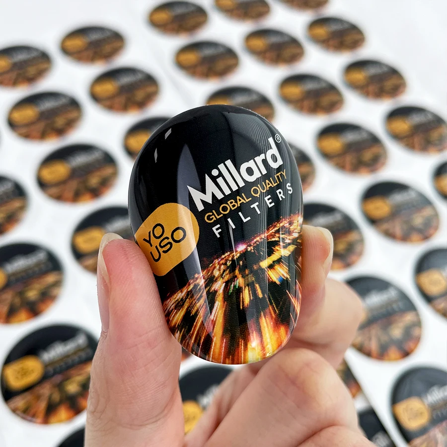 Custom Sticker Printing Paper Die Cut Stickers 3D Size Vinyl Waterproof Custom Epoxy Dome Stickers