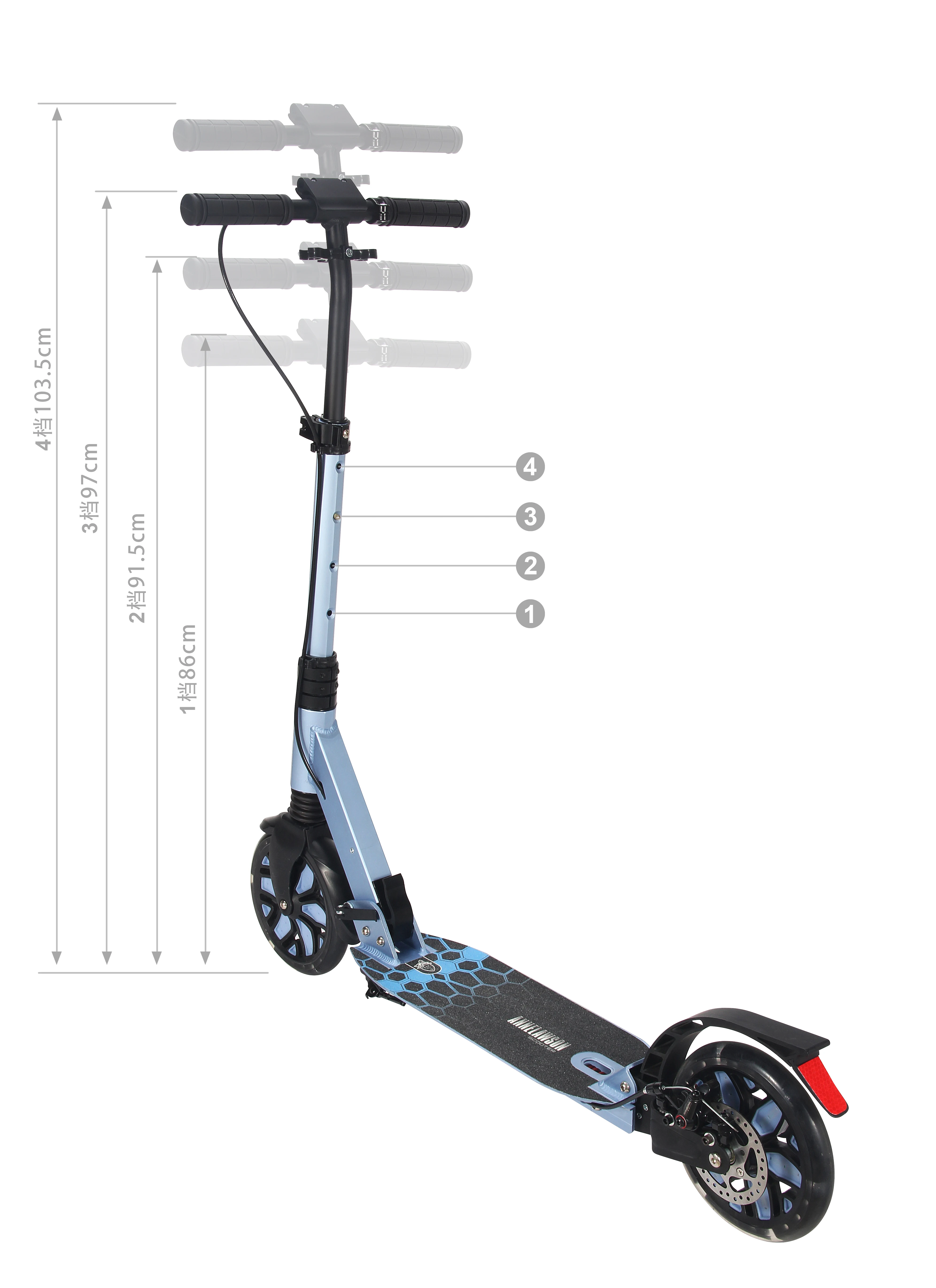 Factory Supply 2 Wheels Non-Electric Scooters Folding Non-Electric Scooter Non-Scooter Electric Outdoor