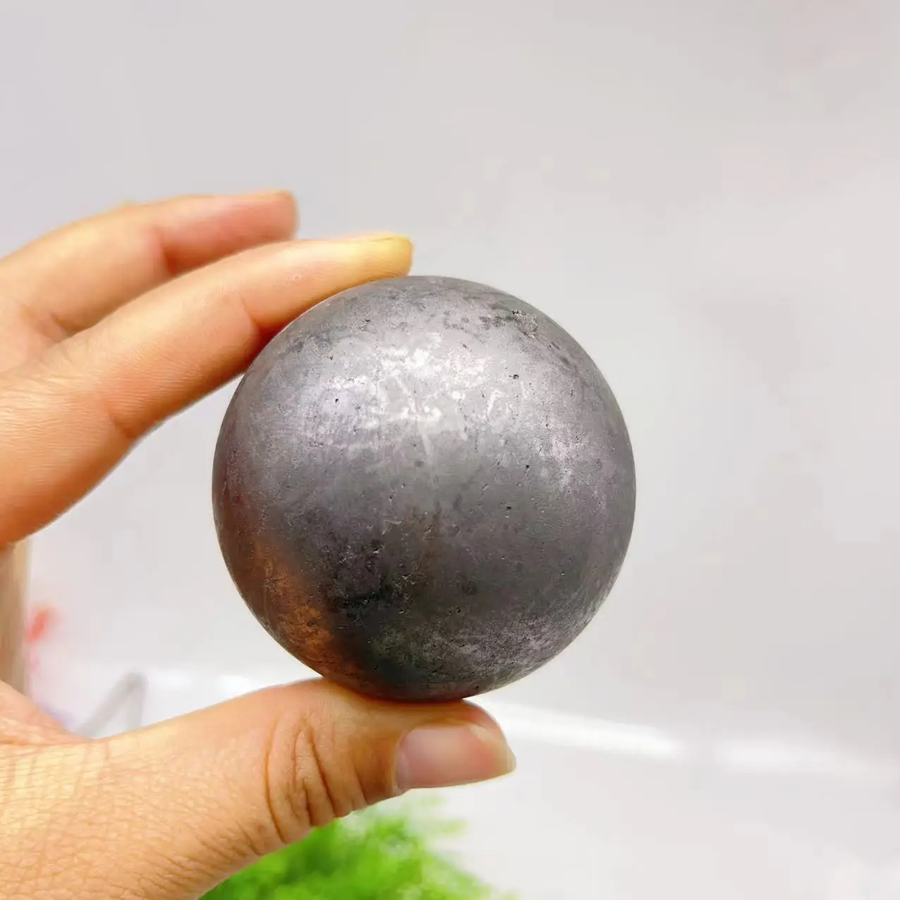 Wholesale natural crystal shungite sphere crystal quartz sphere healing stone reiki crystal stone for gift
