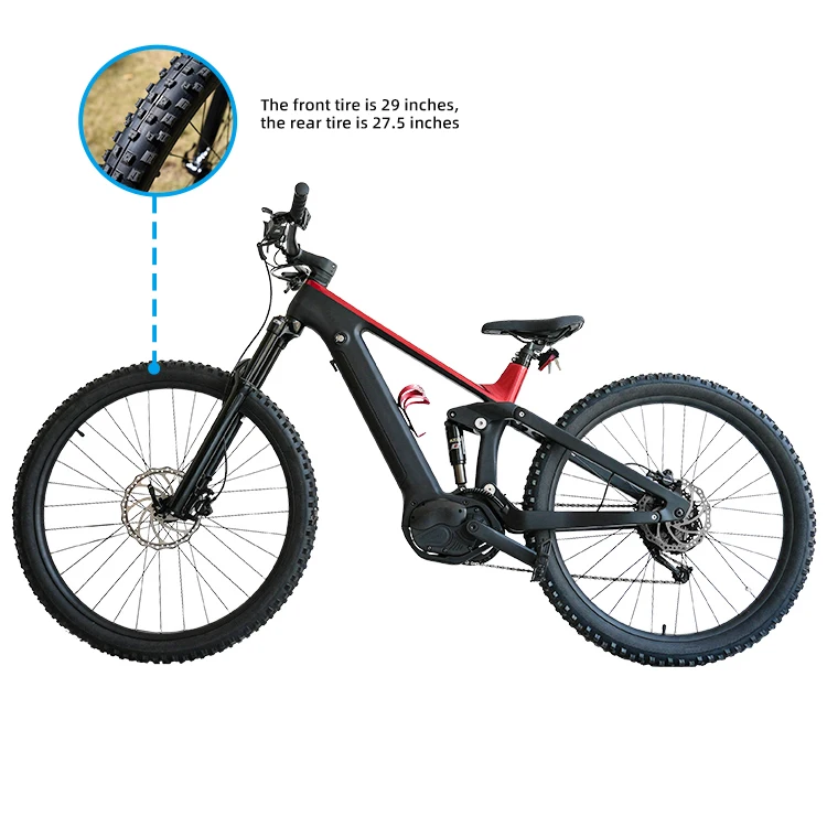 2023 Full Suspension Carbon Fiber Fast Mtb E-Bike Mid Drive 36V Lithium Battery Ebike Electric Mountain Bike E Bicycle For Sale