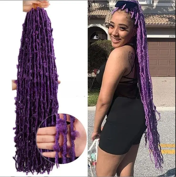 Cheap Long Soft Natural Handmade Artificial Dread Locks Braids Crochet Hair Locs Synthetic Dreadlocks Extensions