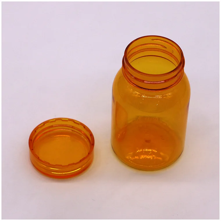 60ml Clear Wide Mouth Plastic PET Bottle for Medicine pill capsule vitamin glass bottle