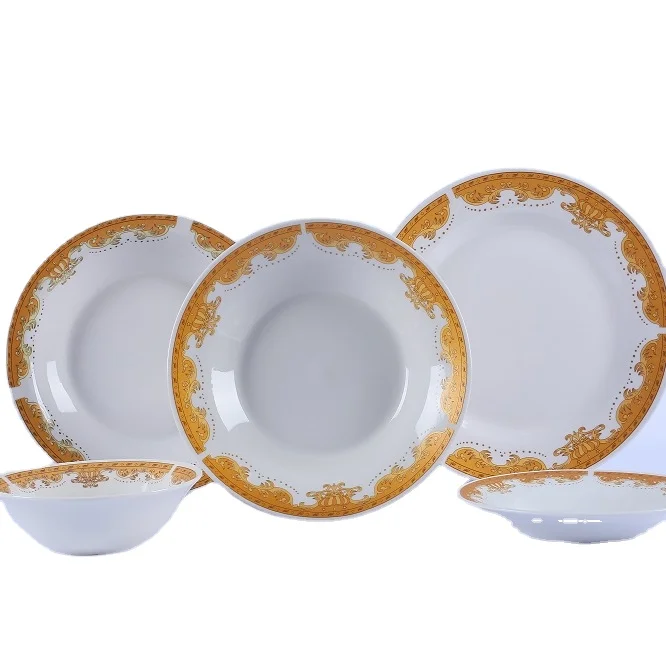 Antique European palace ceramic tableware Italian Roman western style ceramic plate